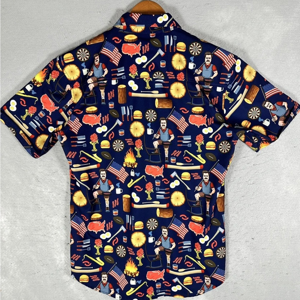 City of Pawnee Rsvlts Mens Small Ron Swanson's Shirt Of Greatness